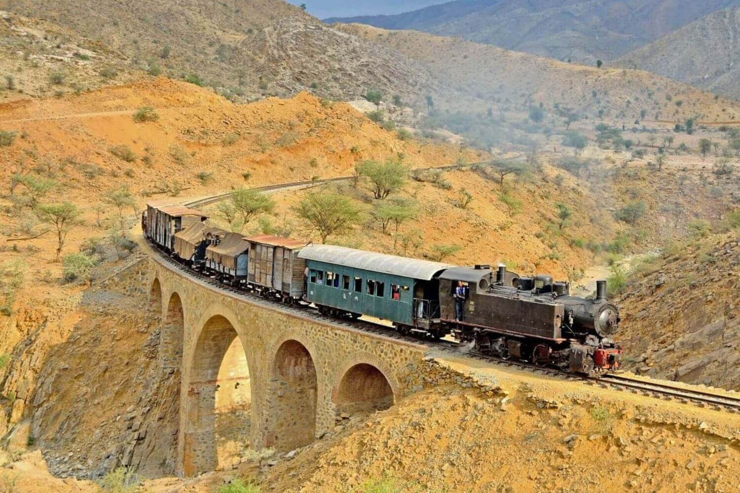 11The railroad In Eritrea, steam locomotives